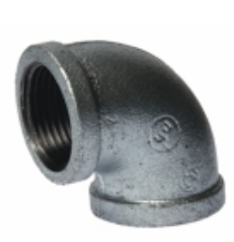 Elbow 90 Deg Galvanised Malleable Fitting