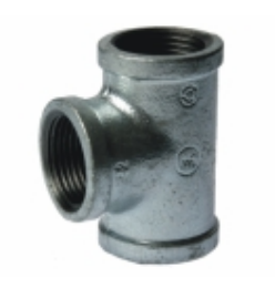 Equal Tee Galvanised Malleable Fitting