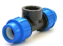 CFT025025 Female Tee 25mm x 25mm Compression Fitting 16 Bar