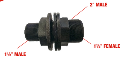 2" Male x 1½” Female 60mm (L) x 90mm (D)  Heavy Duty Tank Connector