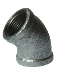 Elbow 45 Deg Galvanised Malleable Fitting