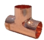 Copper Capillary Equal Tee Brass